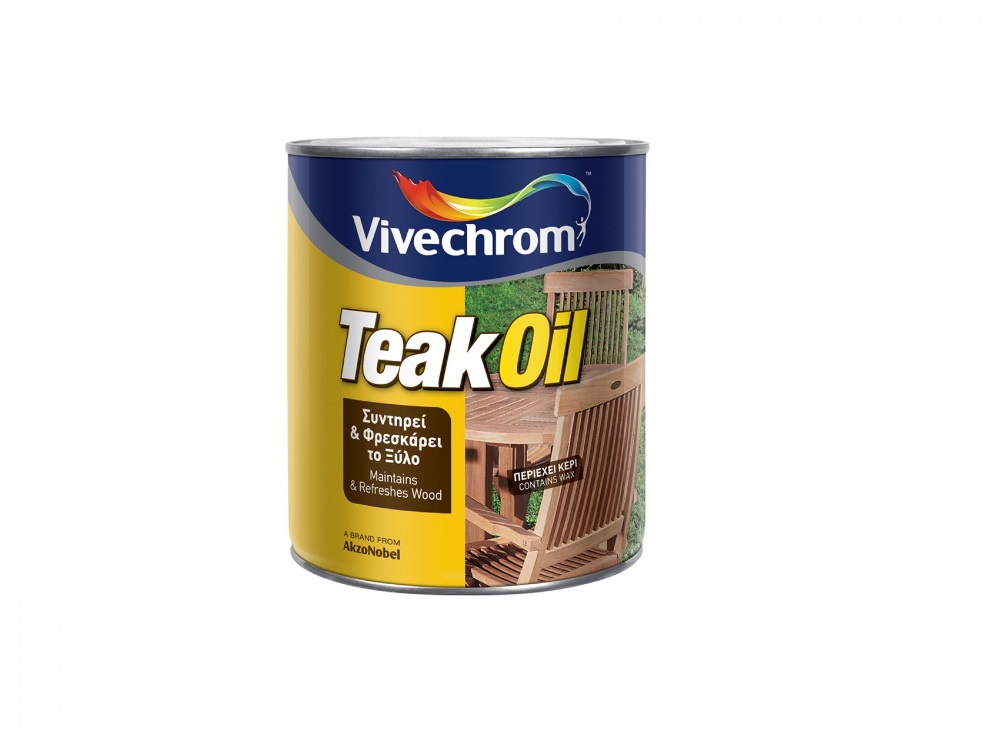 Vivechrom Teak Oil Ειδικό Λάδι Συντήρησης & Προστασίας Ξύλου