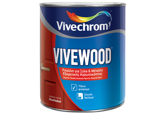 VIVEWOOD Pιπολίνη Εξαιρετικής Καλυπτικότητας για Ξύλα και Μέταλλα