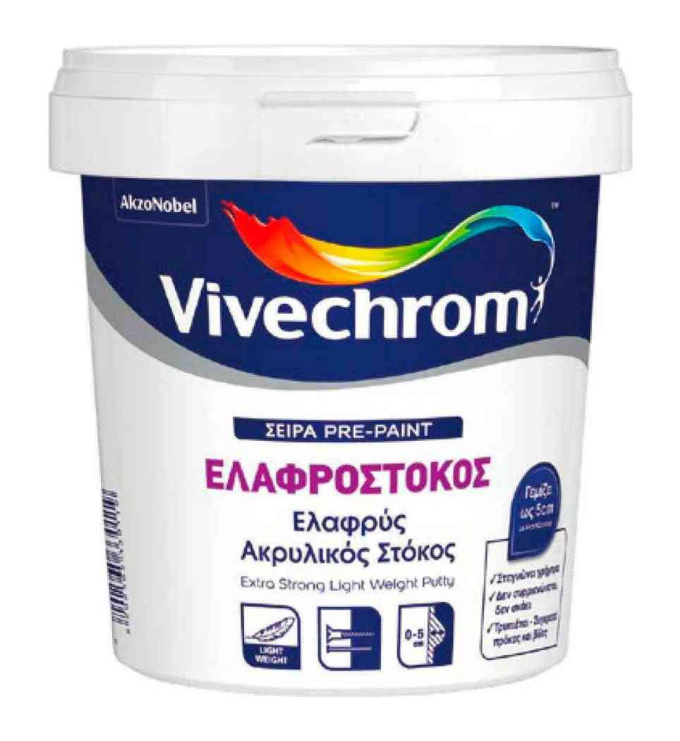 Vivechrom Ελαφρόστοκος Έτοιμος Ελαφροβαρής Ακρυλικός Στόκος Σπατουλαρίσματος
