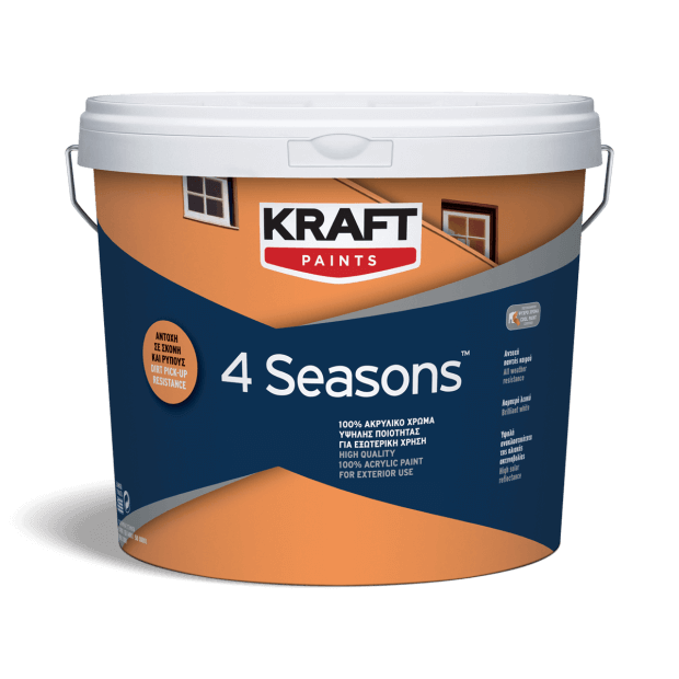 100% Ακρυλικό Χρώμα Εξωτερικής Χρήσης Kraft 4 Seasons