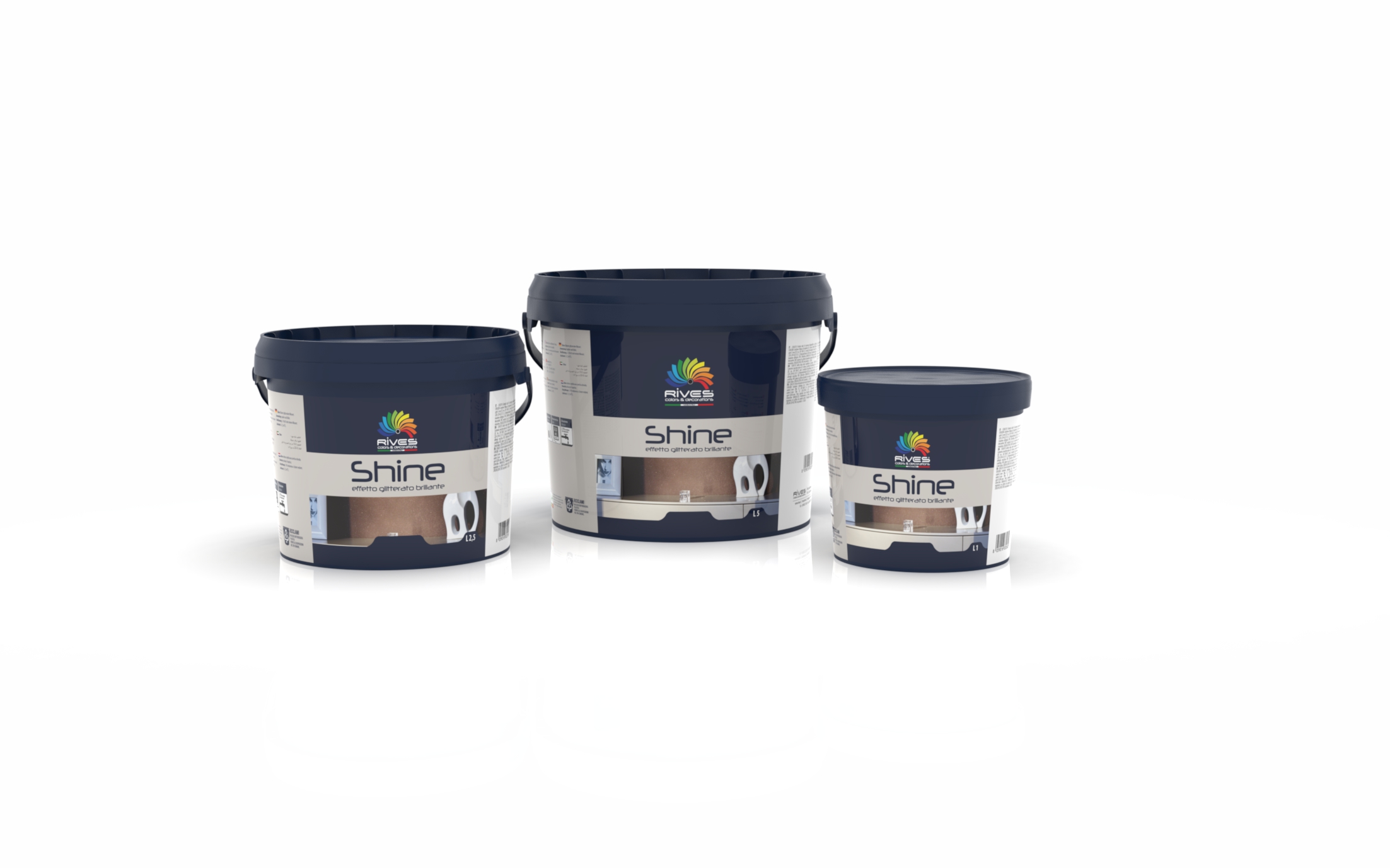 Rives Shine Διακοσμητικό Χρώμα Glitter για Εσωτερικούς Τοίχους 2.5L
